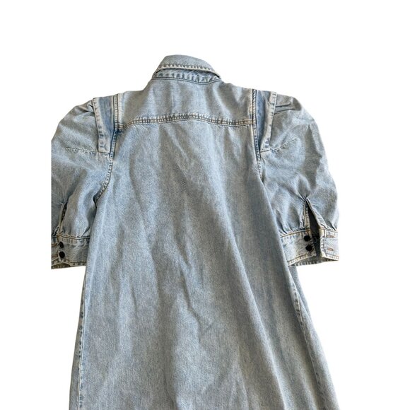 FRAME Light Wash Denim Button Down Dress Size X Small - Picture 3 of 8